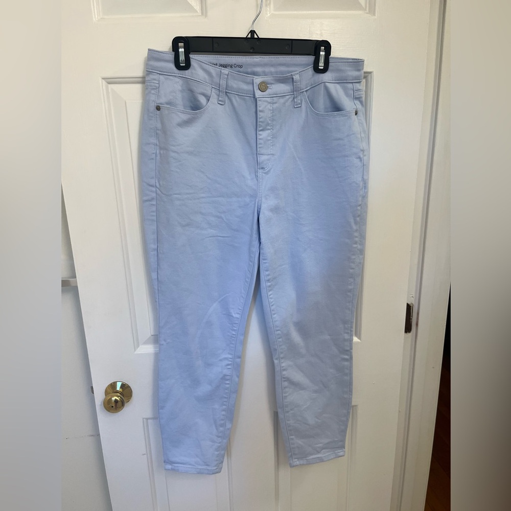 Talbots Flawless High-Waist Jegging Crop Light Blue